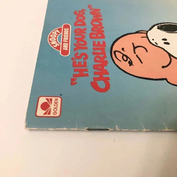 Vintage 1987 Golden Story Book Snoopy Hes  Your Dog Charlie Brown Book - Picture 6 of 16